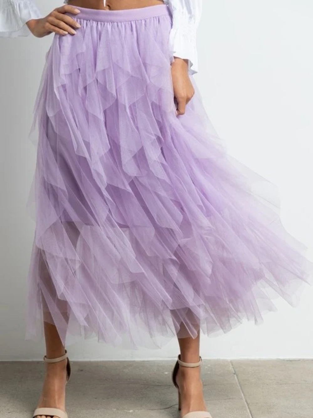 304 • Light Purple Tulle Maxi Skirt